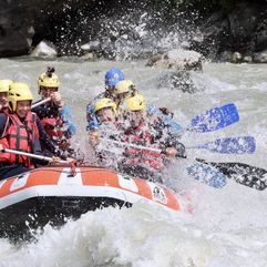 Waterpret tijdens het raften